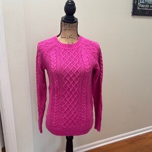 GAP Fuchsia Cable Knit Sweater